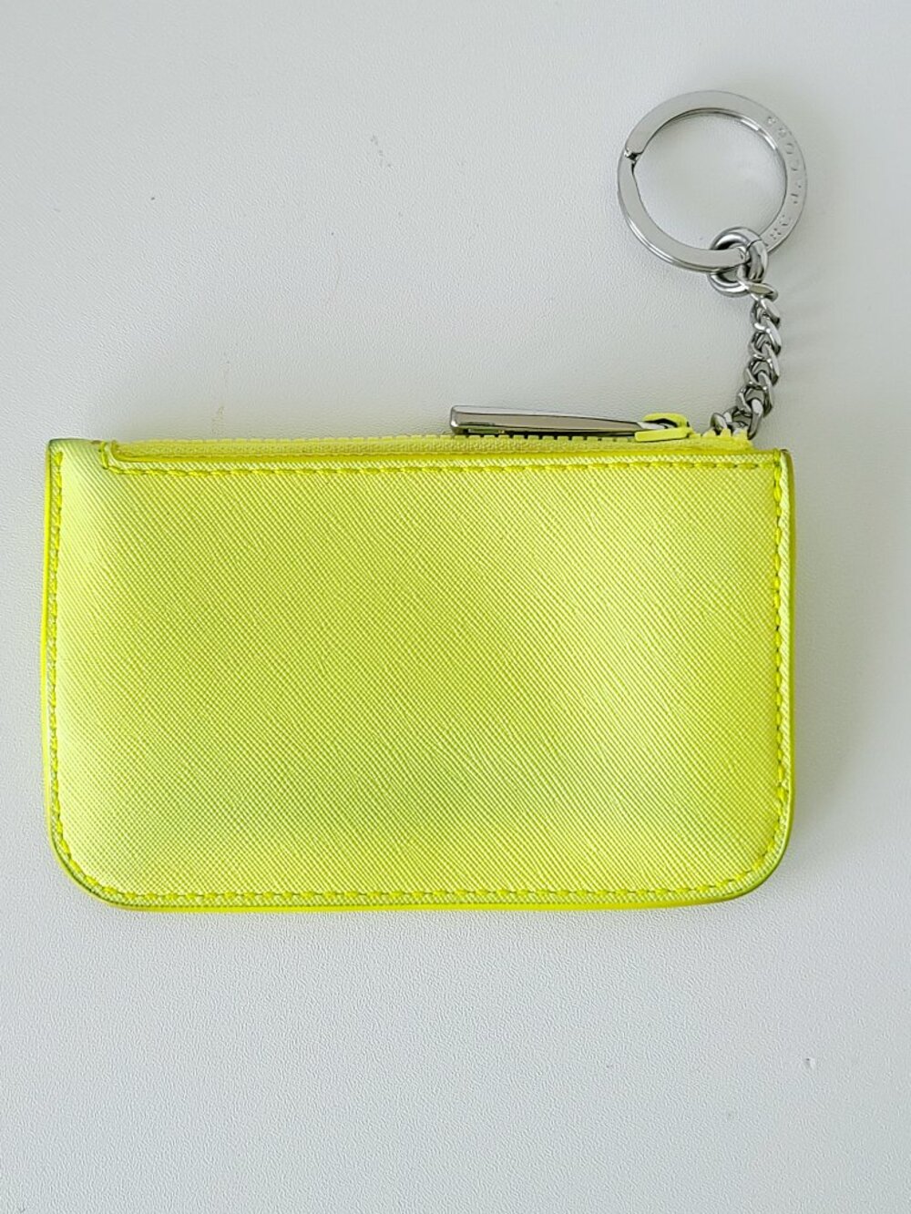 Marc Jacobs Neon Yellow Keychain Card Holder Wallet - Picture 3 of 5